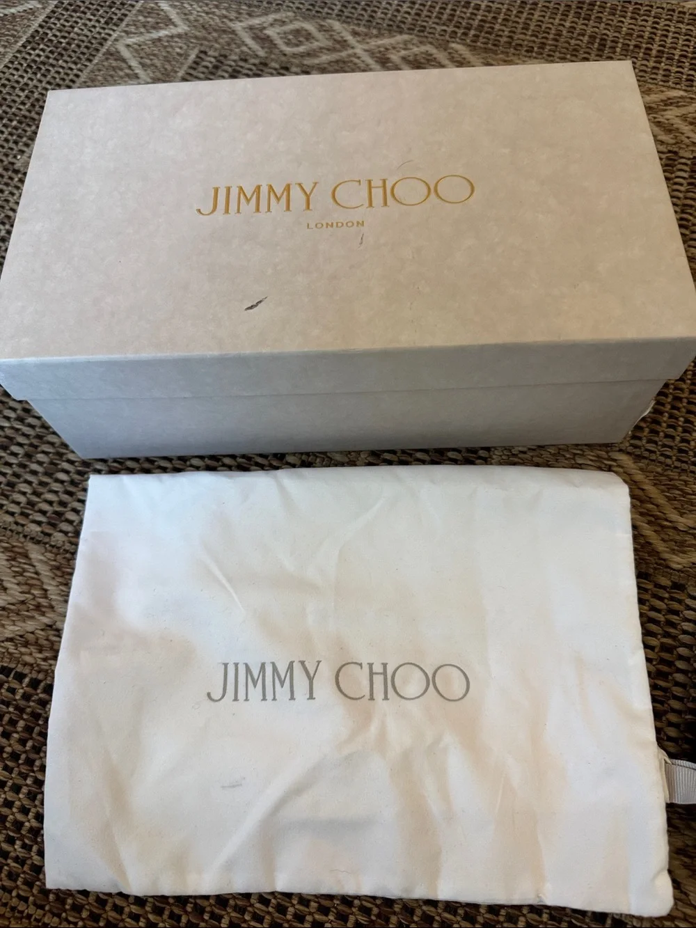 JIMMY CHOO Nanda Studded Slide Suede Flat Sandal Black Gold Size 38 (8)